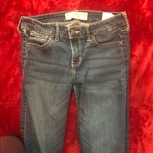 Medium to dark washed Hollister skinny jeans